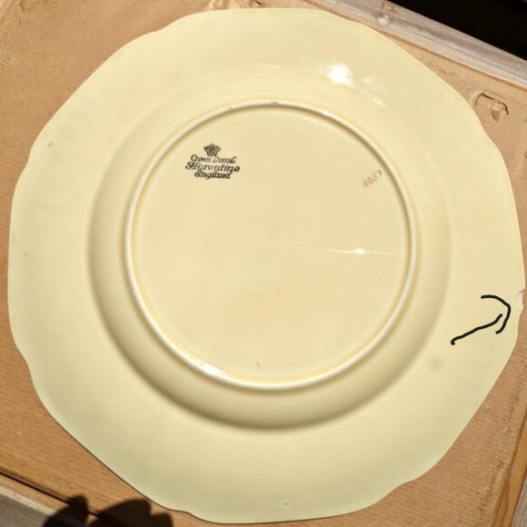 Vintage Crown Ducal Florentine Gold Band 2057 Dinner Plates – c 1950s/1960s - Picture 4 of 9
